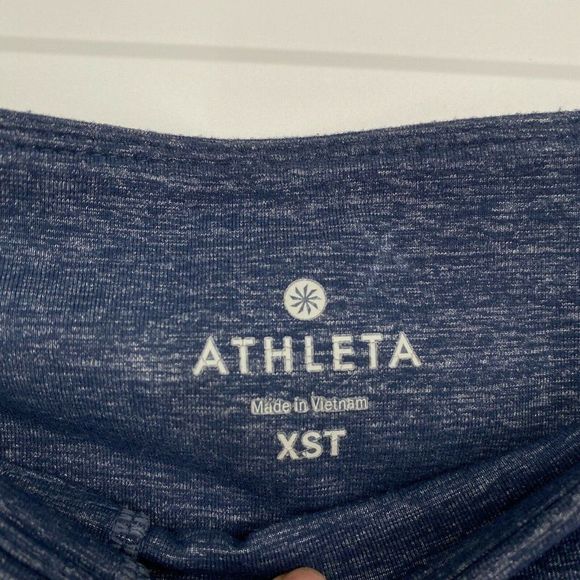 Athleta Low Rise Athletic Leggings Size XS Tall Compressive Workout Heather Blue - Picture 4 of 10
